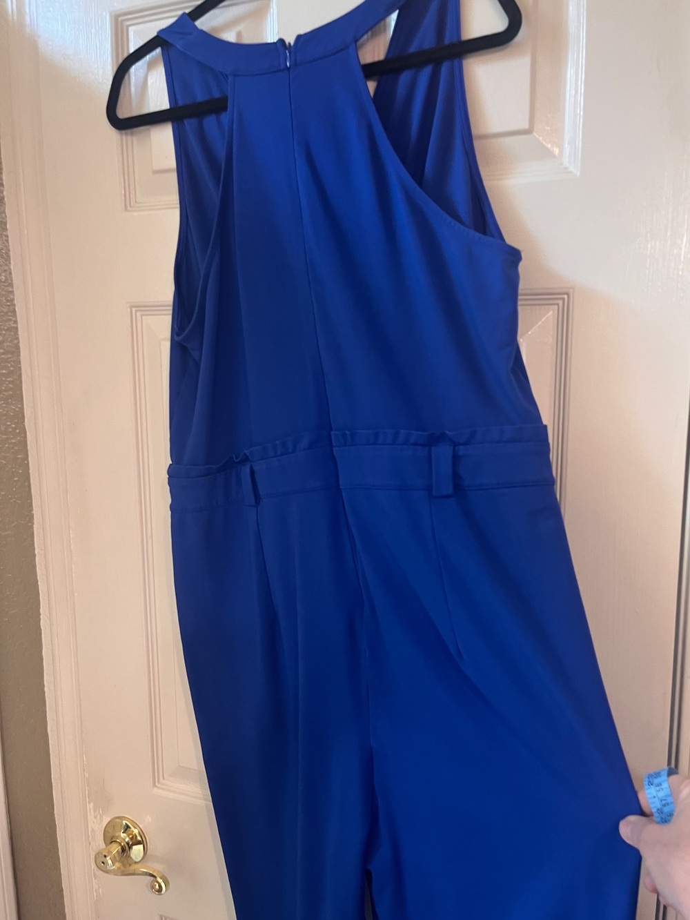 Grace Karin Sleeveless Royal Blue V-Neck Jumpsuit